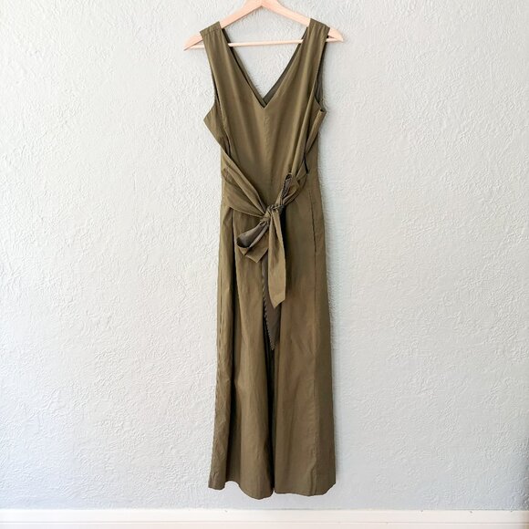 J. Crew Dressy Olive Green Jumpsuit Size 8 - Picture 2 of 8
